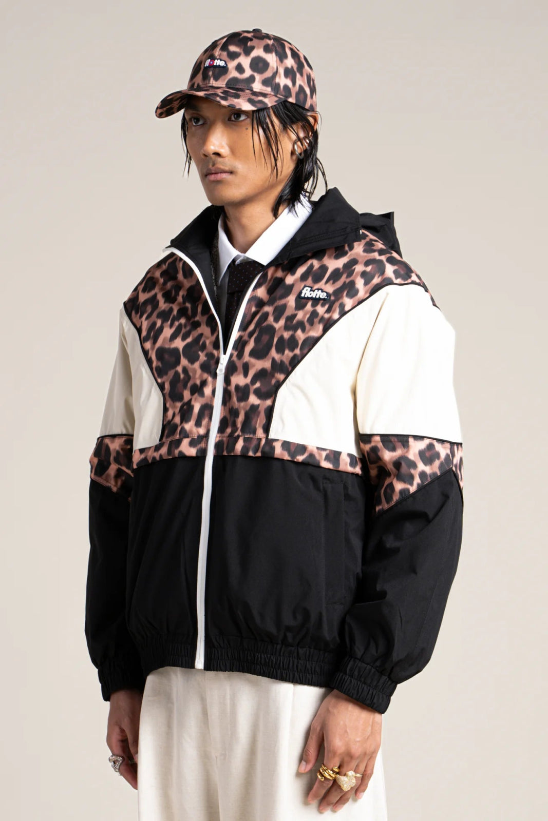 SAINT MARTIN waterproof jacket #couleur_new-leopard-Black