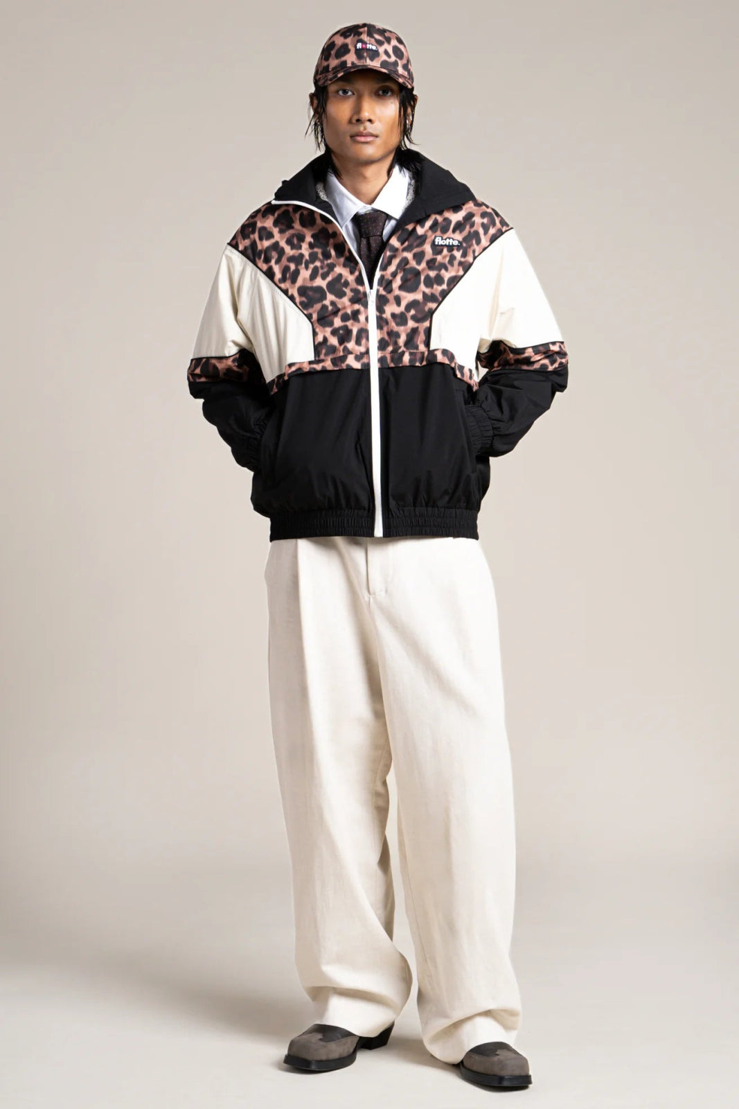 SAINT MARTIN waterproof jacket #couleur_new-leopard-Black