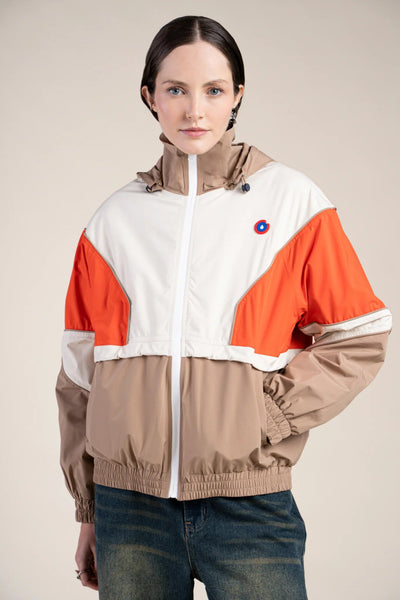 SAINT MARTIN waterproof jacket #couleur_sahara-tomate