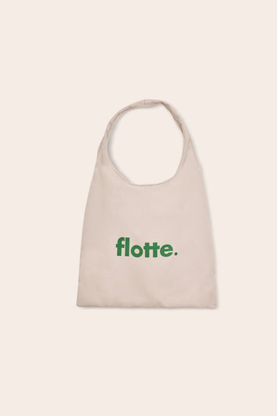 fleet logo totebag in green recycled cotton