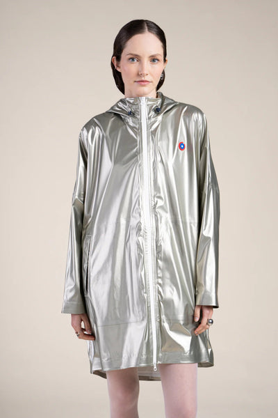 TRIOMPHE metallic rain cape #champagne_color