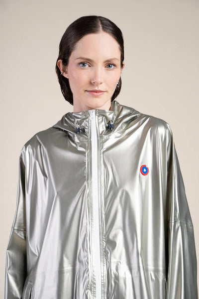 TRIOMPHE metallic rain cape #champagne_color