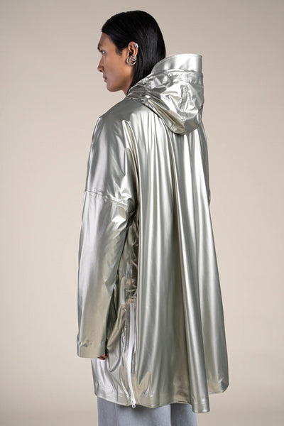 Metal rain cape #champagne_color