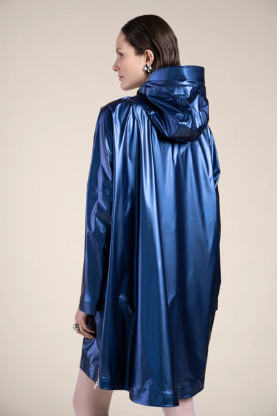 TRIOMPHE metallic rain cape #couleur_indigo