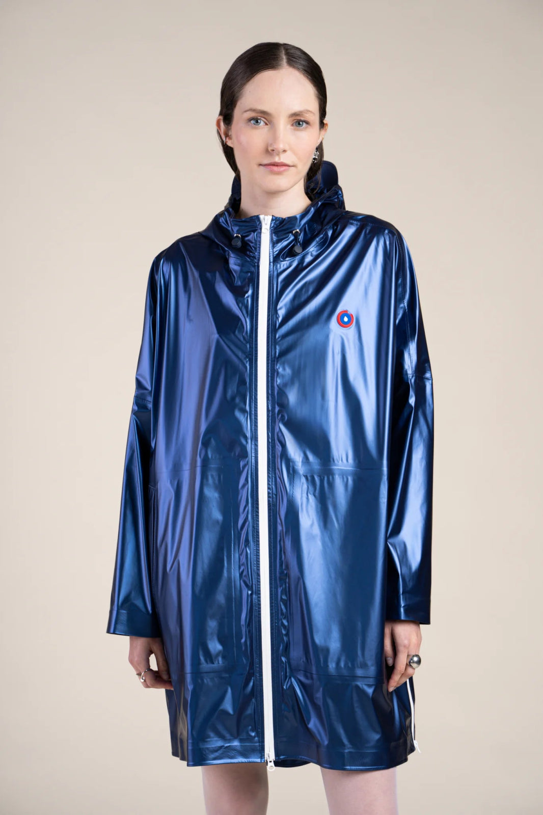 TRIOMPHE metallic rain cape #couleur_indigo