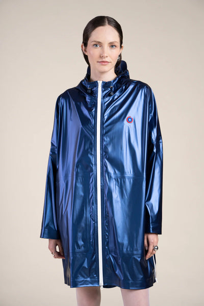 TRIOMPHE metallic rain cape #couleur_indigo