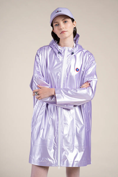 TRIOMPHE metallic rain cape #color_lilac