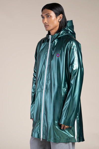 Metal rain cape #couleur_sapin