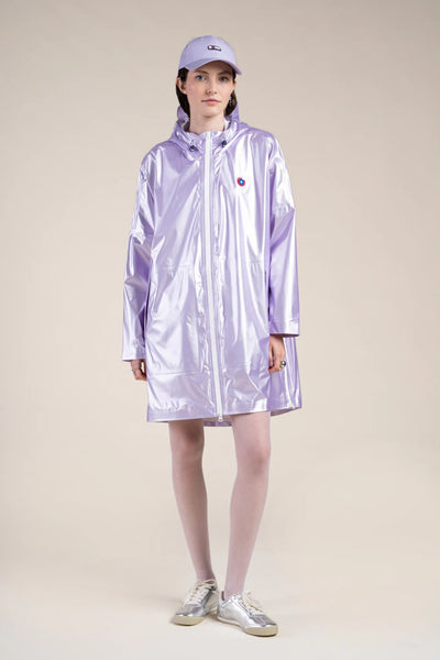 TRIOMPHE metallic rain cape #color_lilac