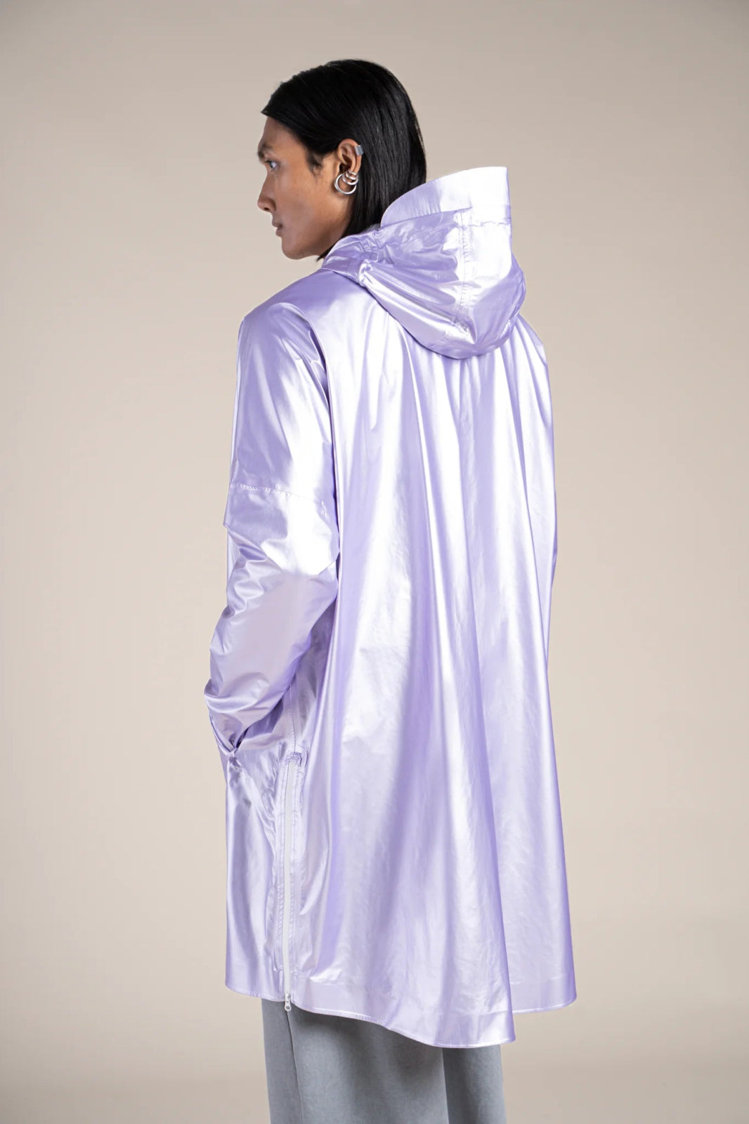 Metallic rain cape #color_lilac