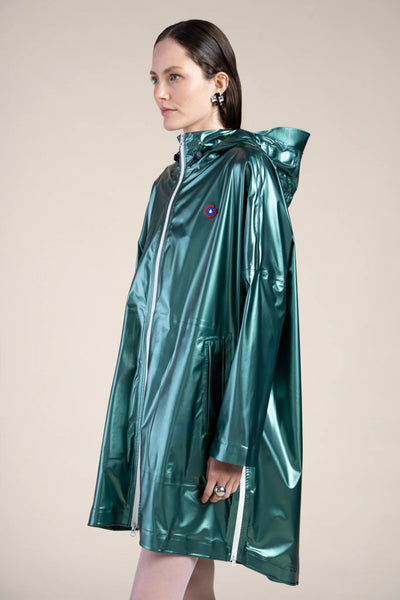 TRIOMPHE metallic rain cape #couleur_sapin