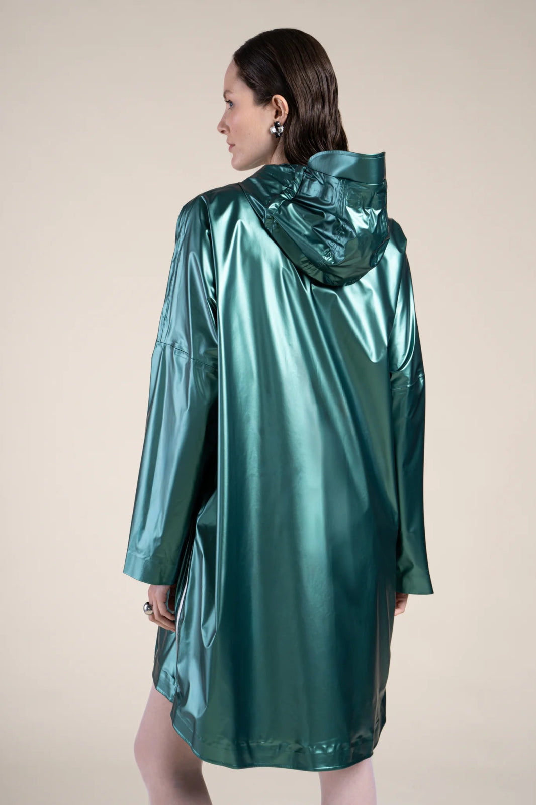 TRIOMPHE metallic rain cape #couleur_sapin