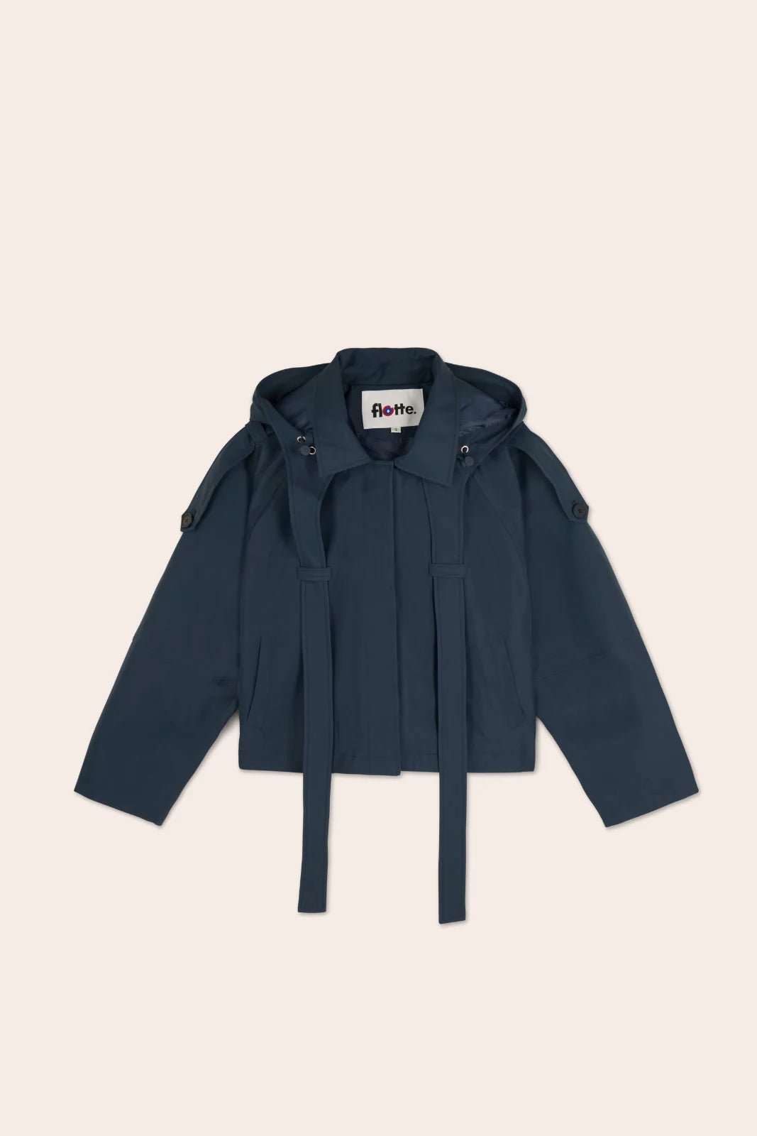 Tuileries - waterproof short trenchcoat - Flotte color indigo