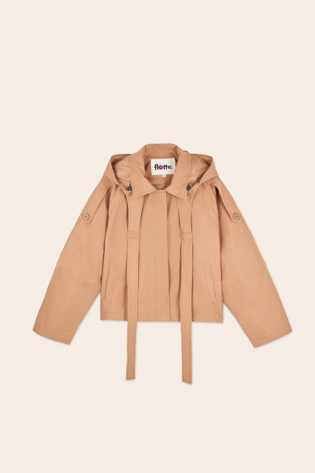 Tuileries - waterproof short trenchcoat - Cinnamon-colored Flotte