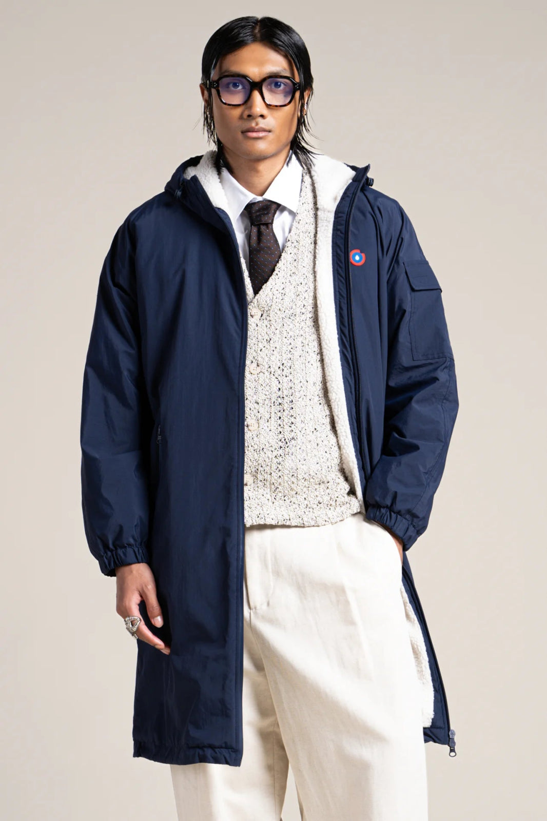 Turenne waterproof lined parka #couleur_indigo