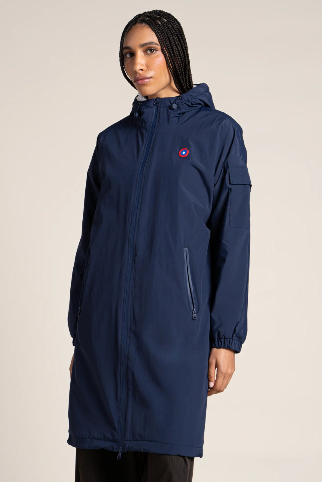 Turenne waterproof lined parka #couleur_indigo