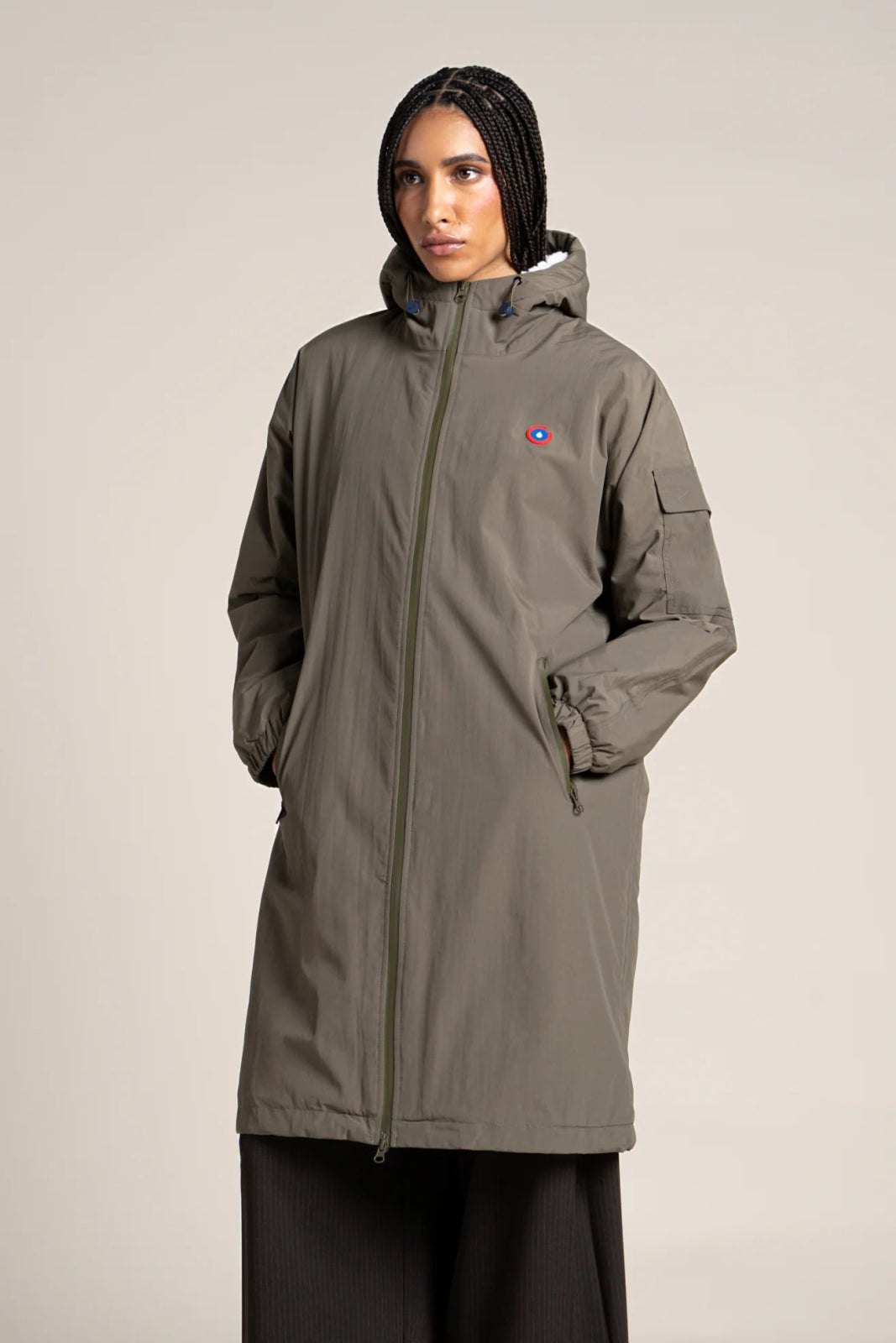 Turenne waterproof lined parka #kaki_color