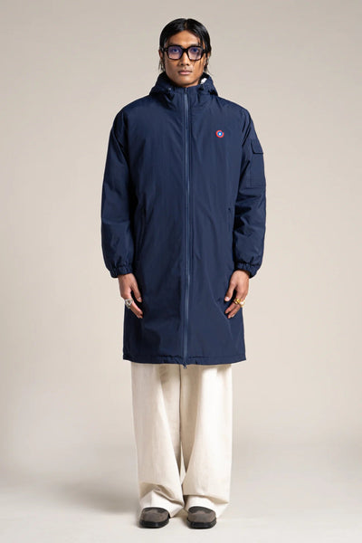 Turenne waterproof lined parka #couleur_indigo