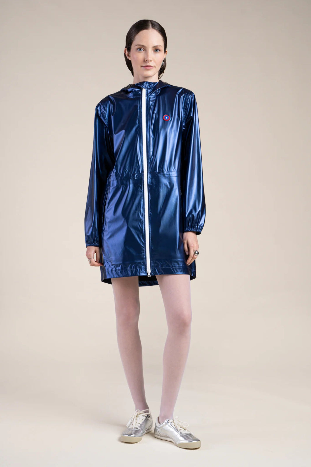 Metallic raincoat #couleur_indigo