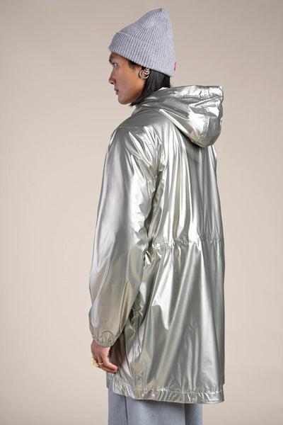 Metallic raincoat #champagne_color