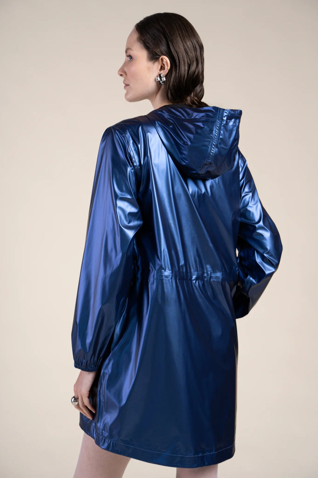 Metallic raincoat #couleur_indigo