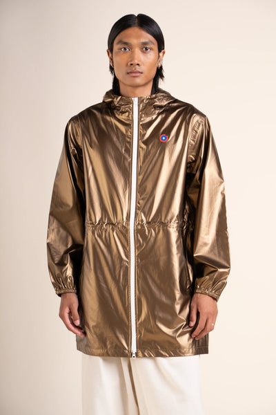 Amelot Gold - Long windbreaker - Flotte #couleur_gold