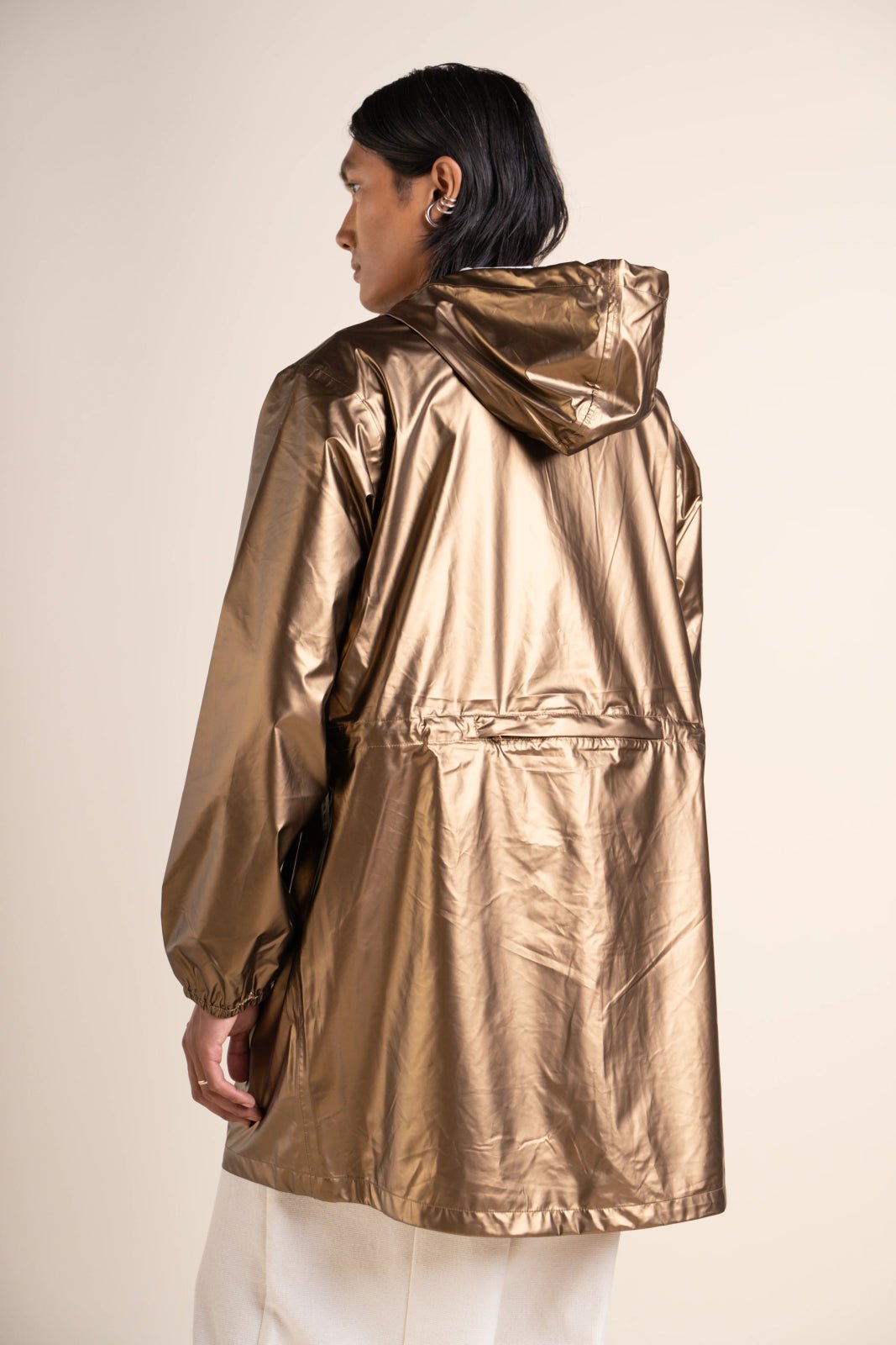 Amelot Gold - Long windbreaker - Flotte #couleur_gold