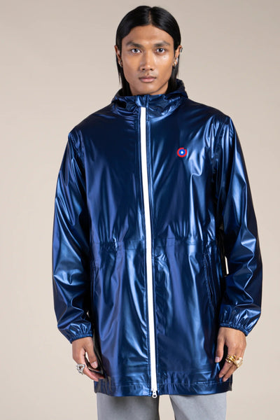 Metallic raincoat #couleur_indigo