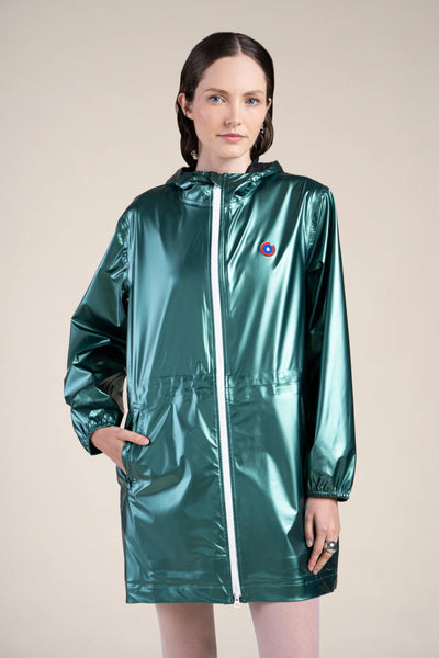 Metallic raincoat #couleur_sapin