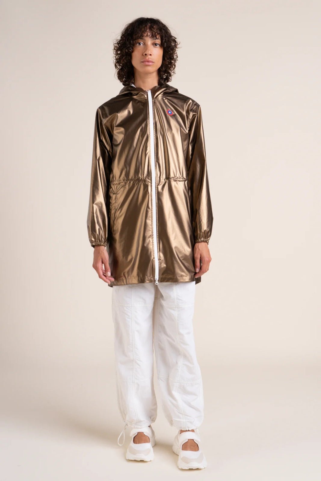 Amelot Gold - Long windbreaker - Flotte #couleur_gold