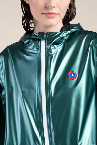 Metallic raincoat #couleur_sapin