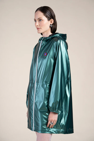 Metallic raincoat #couleur_sapin