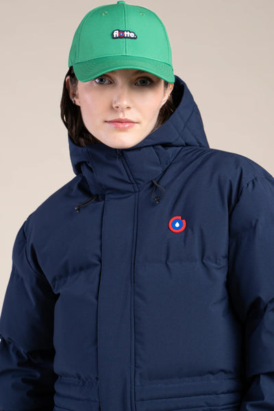 Waterproof mid-length down jacket - #couleur_indigo