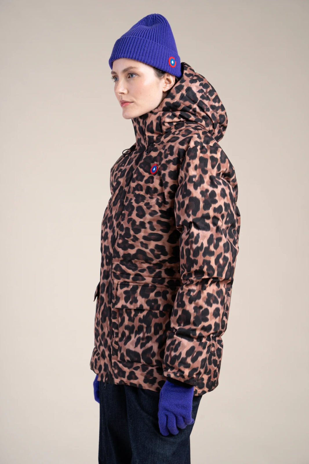 Waterproof mid-length jacket - #couleur_new-leopard