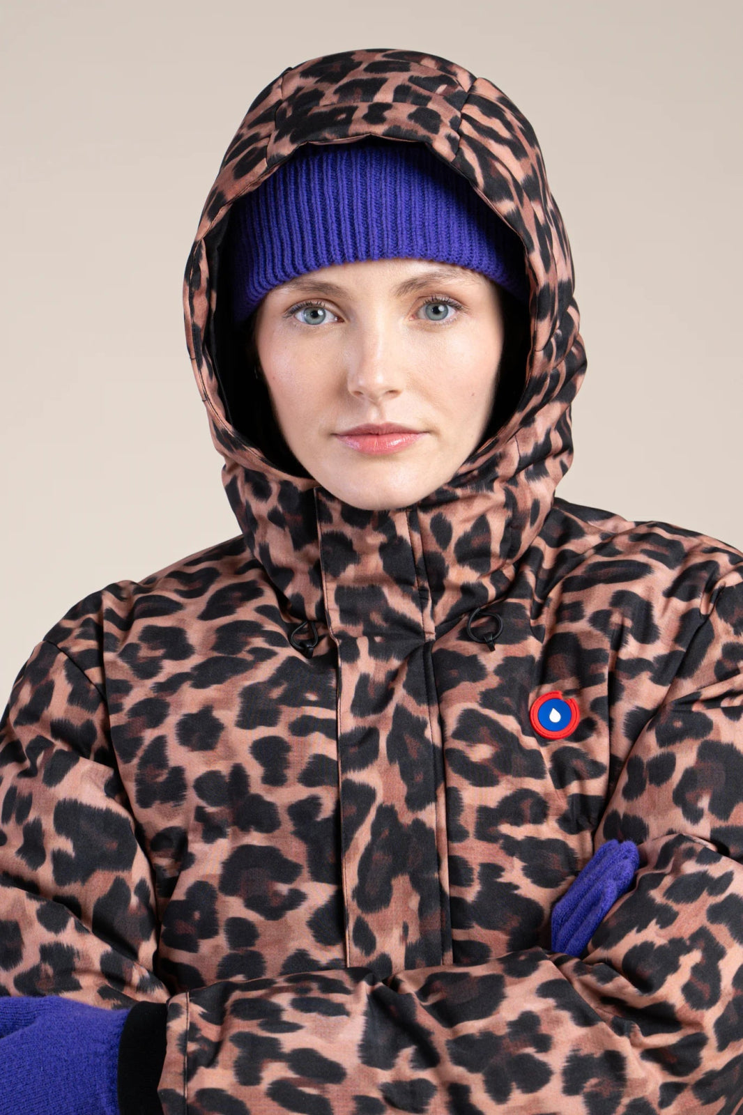 Waterproof mid-length jacket - #couleur_new-leopard