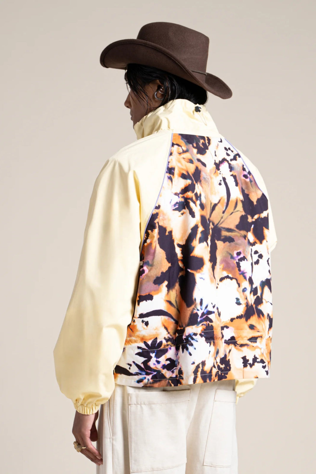 Vosges - Waterproof jacket crop-top effect iris flowers butter color #couleur_iris-butter