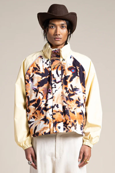 Vosges - Waterproof jacket crop-top effect iris flowers butter color #couleur_iris-butter