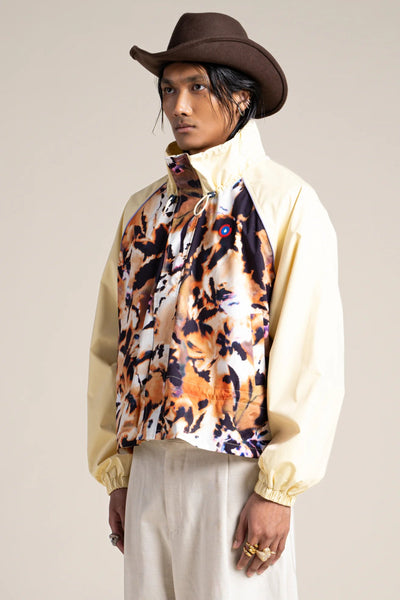 Vosges - Waterproof jacket crop-top effect iris flowers butter color #couleur_iris-butter