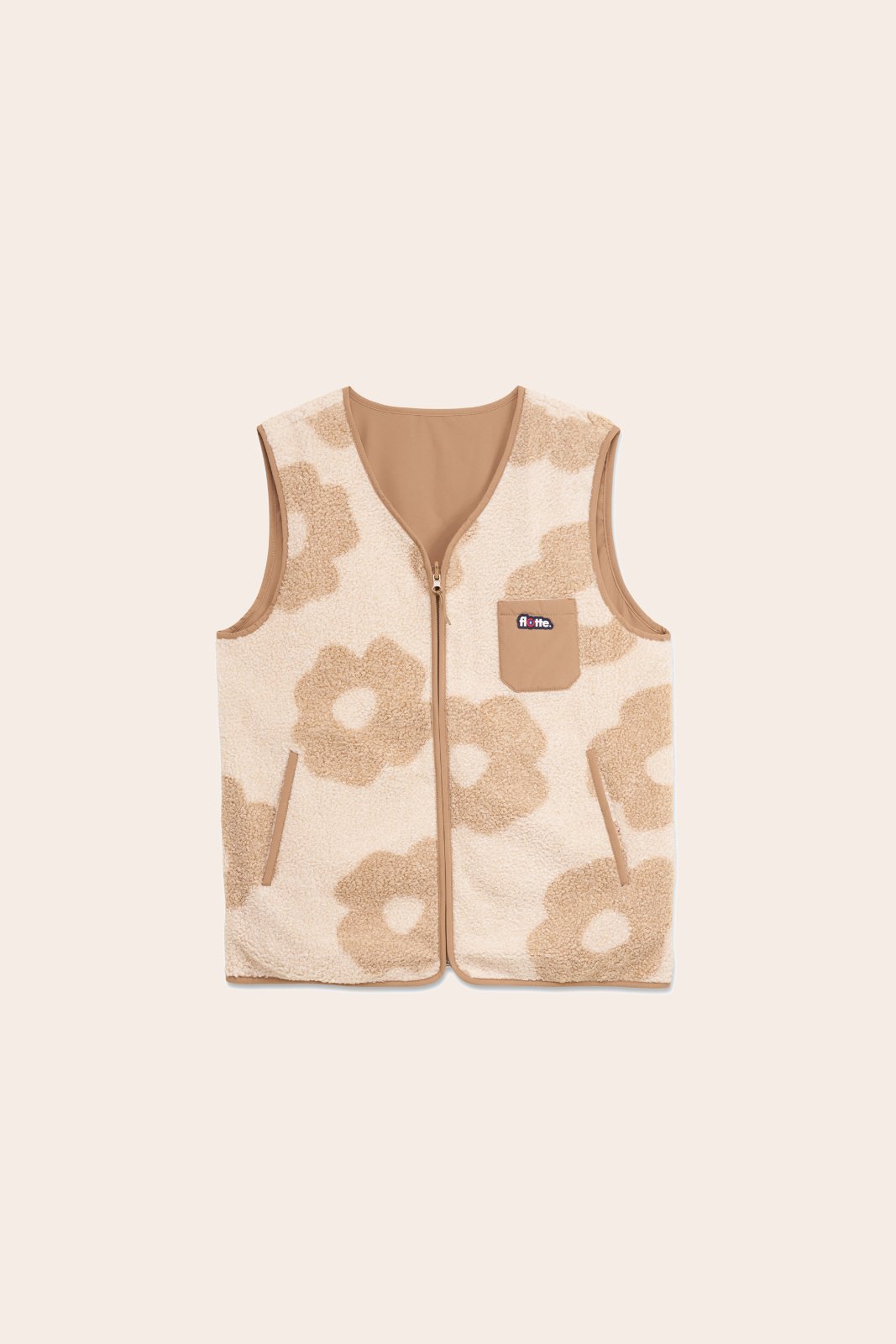 Aligre - Reversible fleece vest - Flotte #couleur_daisy