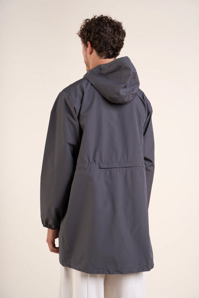 Amelot Classique - Long raincoat - Flotte #couleur_anthracite