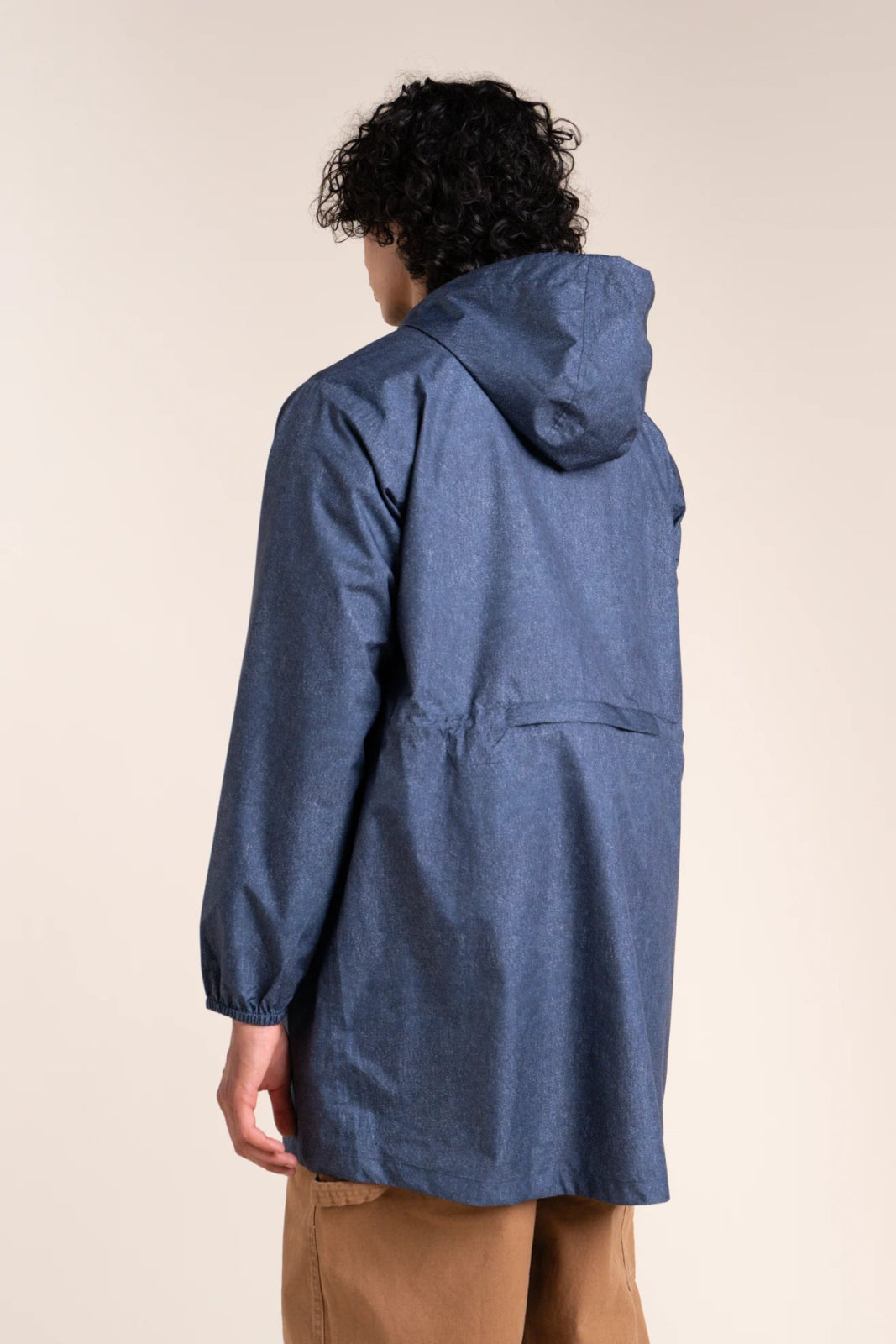 Amelot Printed - Long Raincoat - Flotte #couleur_denim