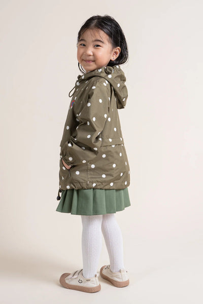 Bastille - Children's windbreaker raincoat - Flotte #couleur_pois-olive