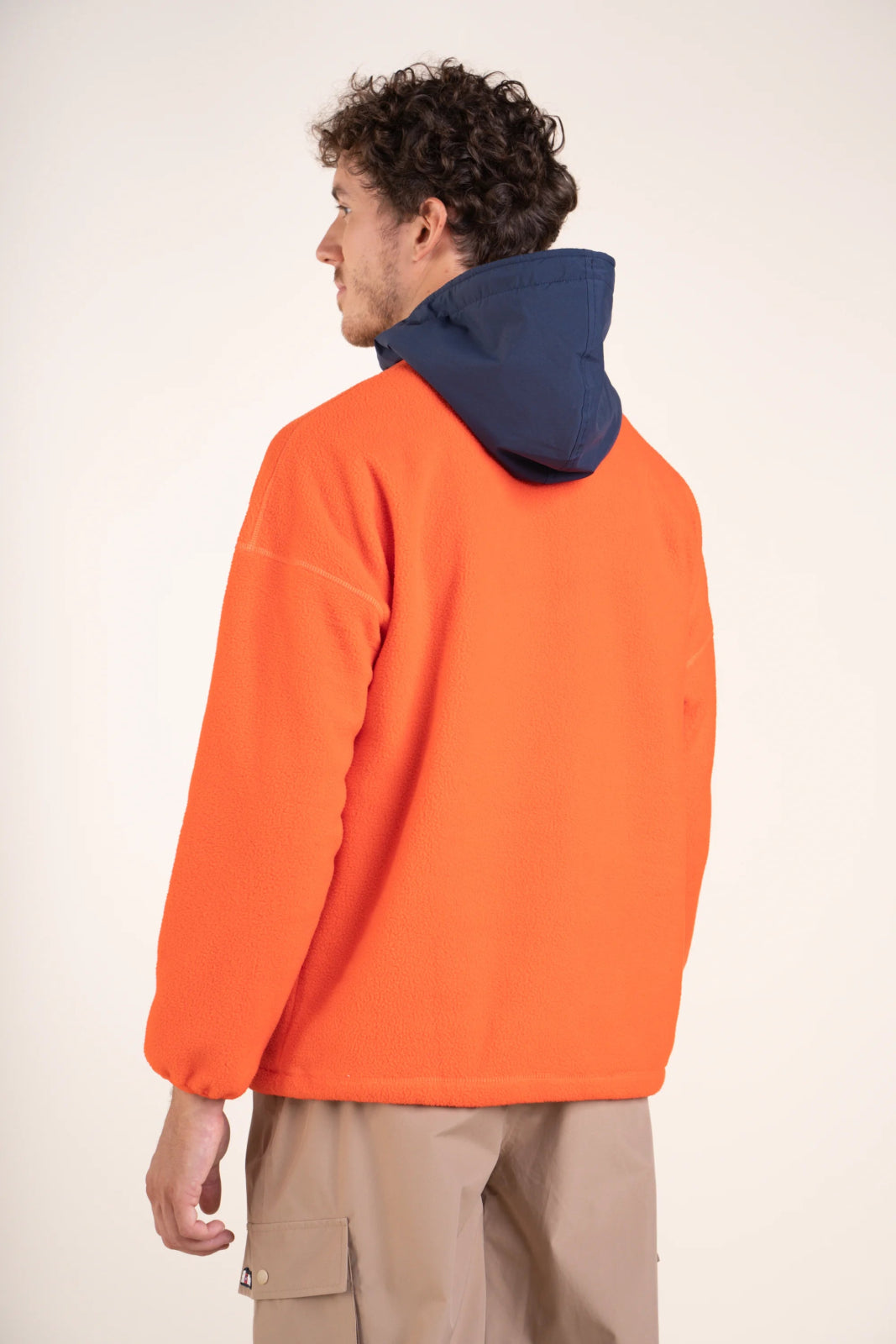 Belleville - Waterproof fleece hoodie - Flotte #couleur_tomate