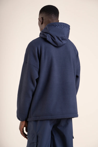 Belleville - Waterproof fleece hoodie - Flotte #couleur_indigo