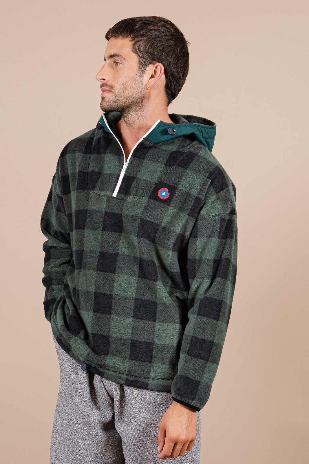 Belleville - Fleece Sweat - Flotte #couleur_sapin-tartan