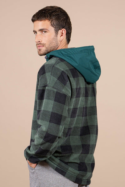 Belleville - Fleece Sweat - Flotte #couleur_sapin-tartan