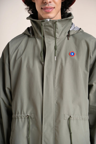 Caumartin - Long oversize waterproof jacket- Flotte #couleur_kaki