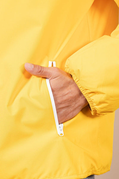 Charonne - Reversible down jacket - Flotte #couleur_citron-indigo