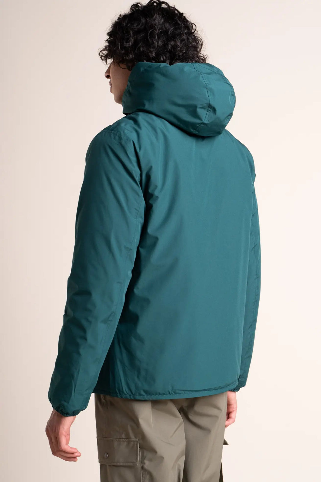 Charonne - Waterproof reversible down jacket - Flotte #couleur_sapin-chocolat