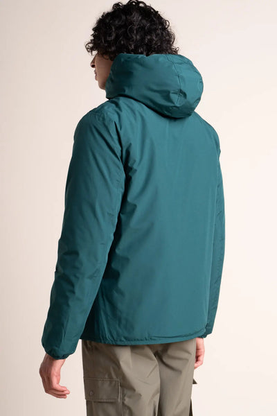 Charonne - Waterproof reversible down jacket - Flotte #couleur_sapin-chocolat